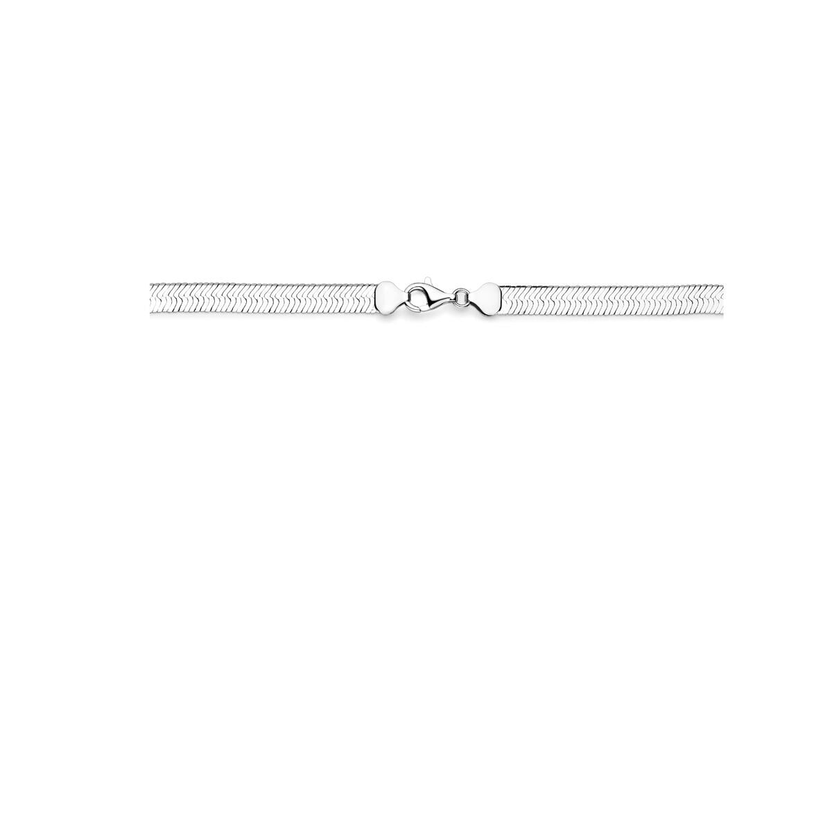 Collier en argent pour femme – collier rhodié avec maille omega
