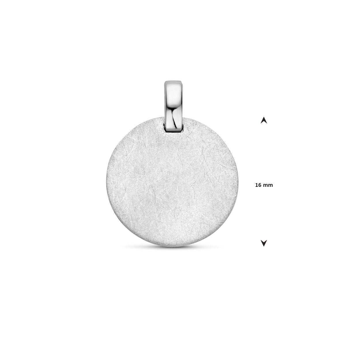 Pendentif en argent – rhodié 925 argent avec finition glacée