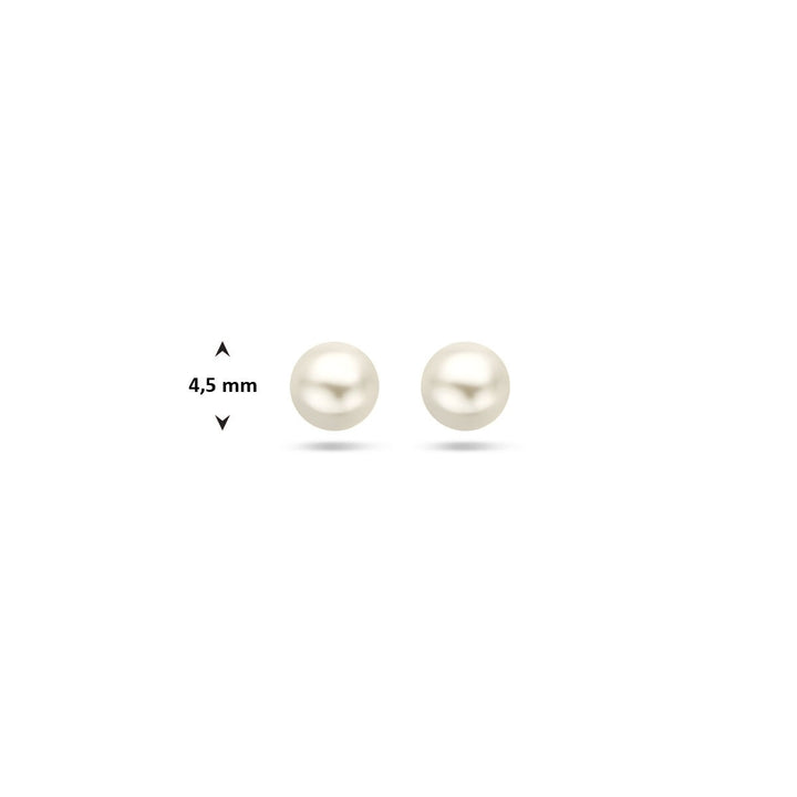 Gouden oorknoppen met parel – 9k 4,5 mm