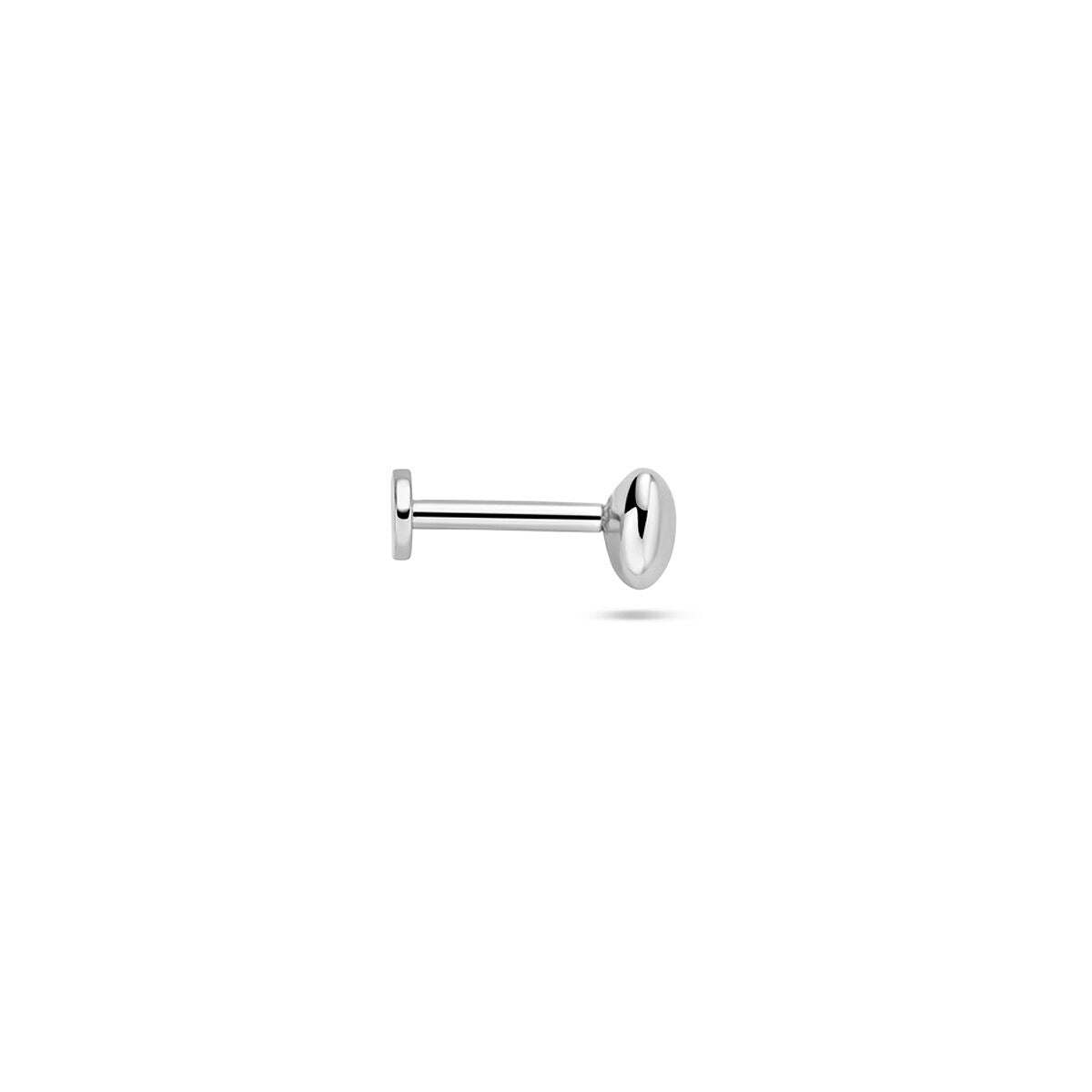 Piercing à dos plat argent – rhodié argent 925