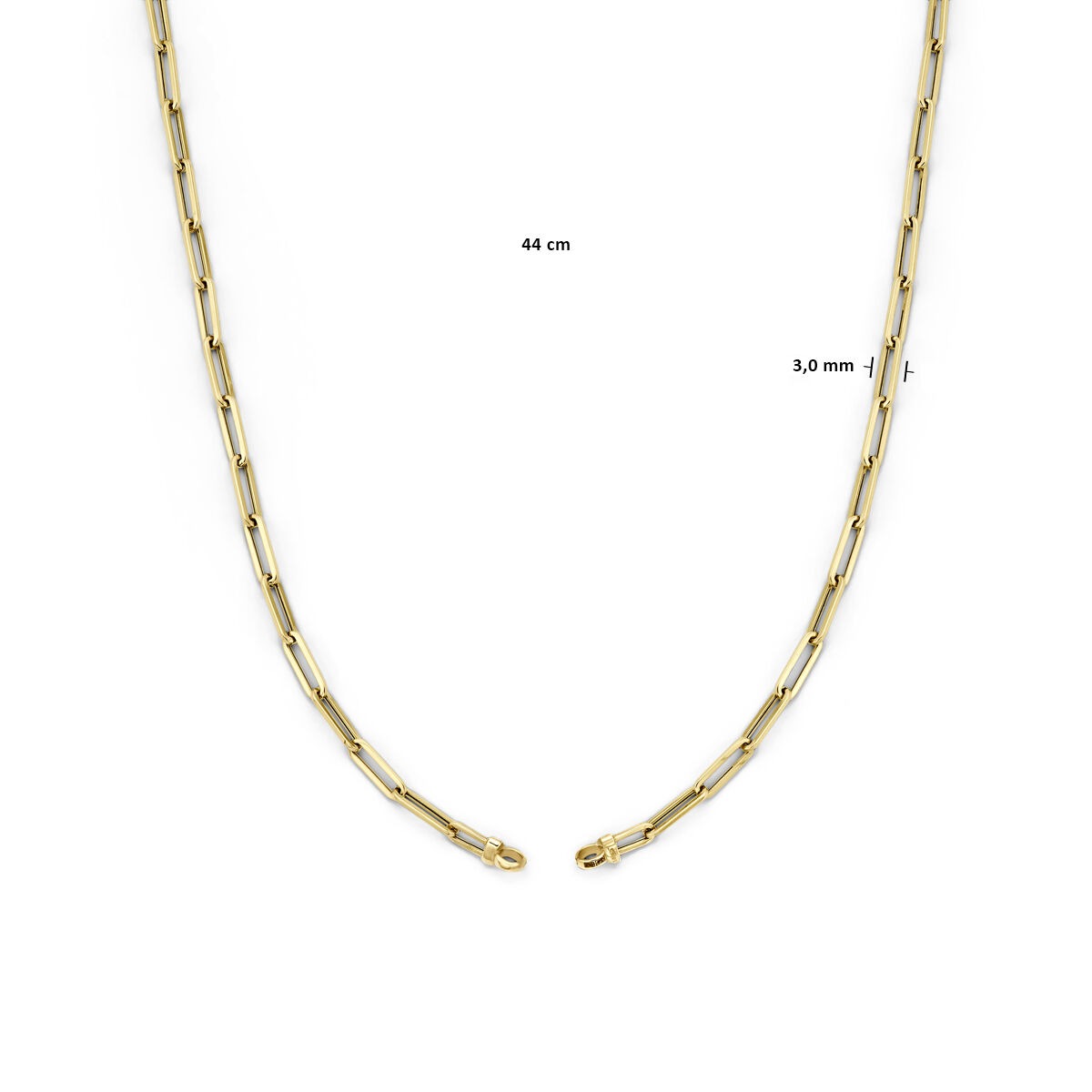 Collier en or jaune 14k sans fermoir