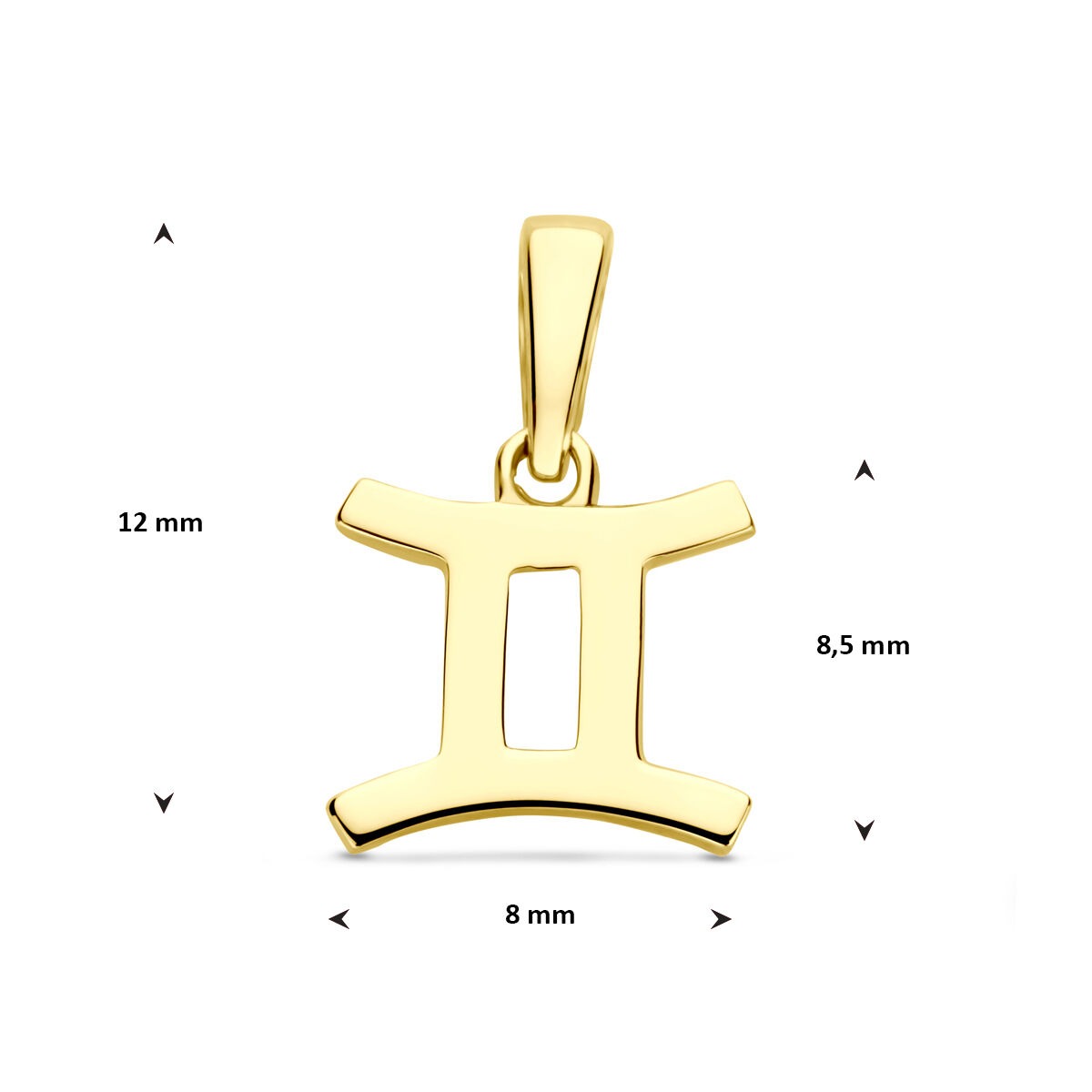 pendentif en or jaune 14k signe astrologique