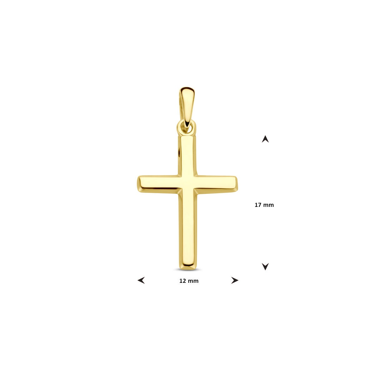 pendentif en or jaune 14k – 17 x 12 mm
