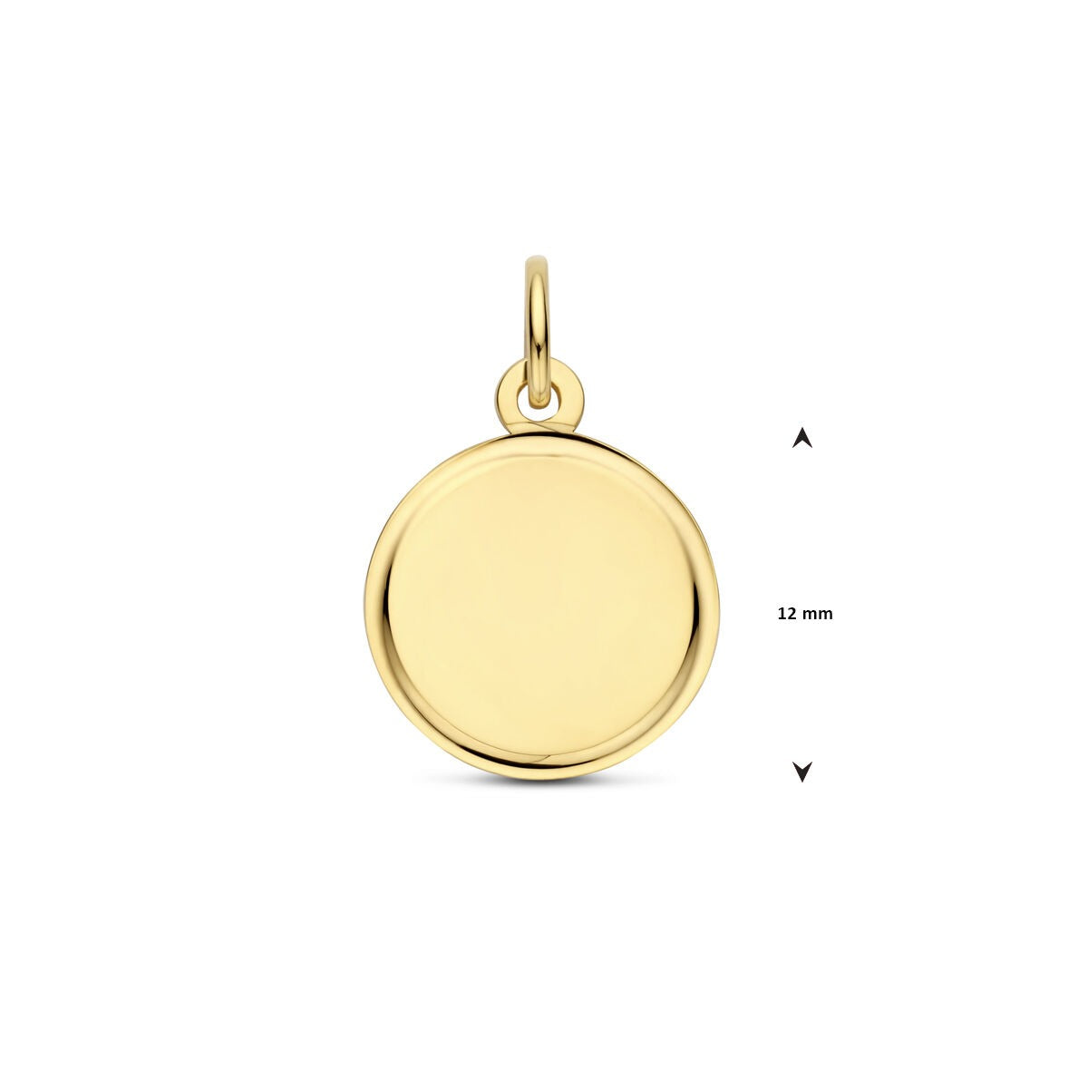 pendentif à graver en or jaune 14k – subtil et élégant en format fin