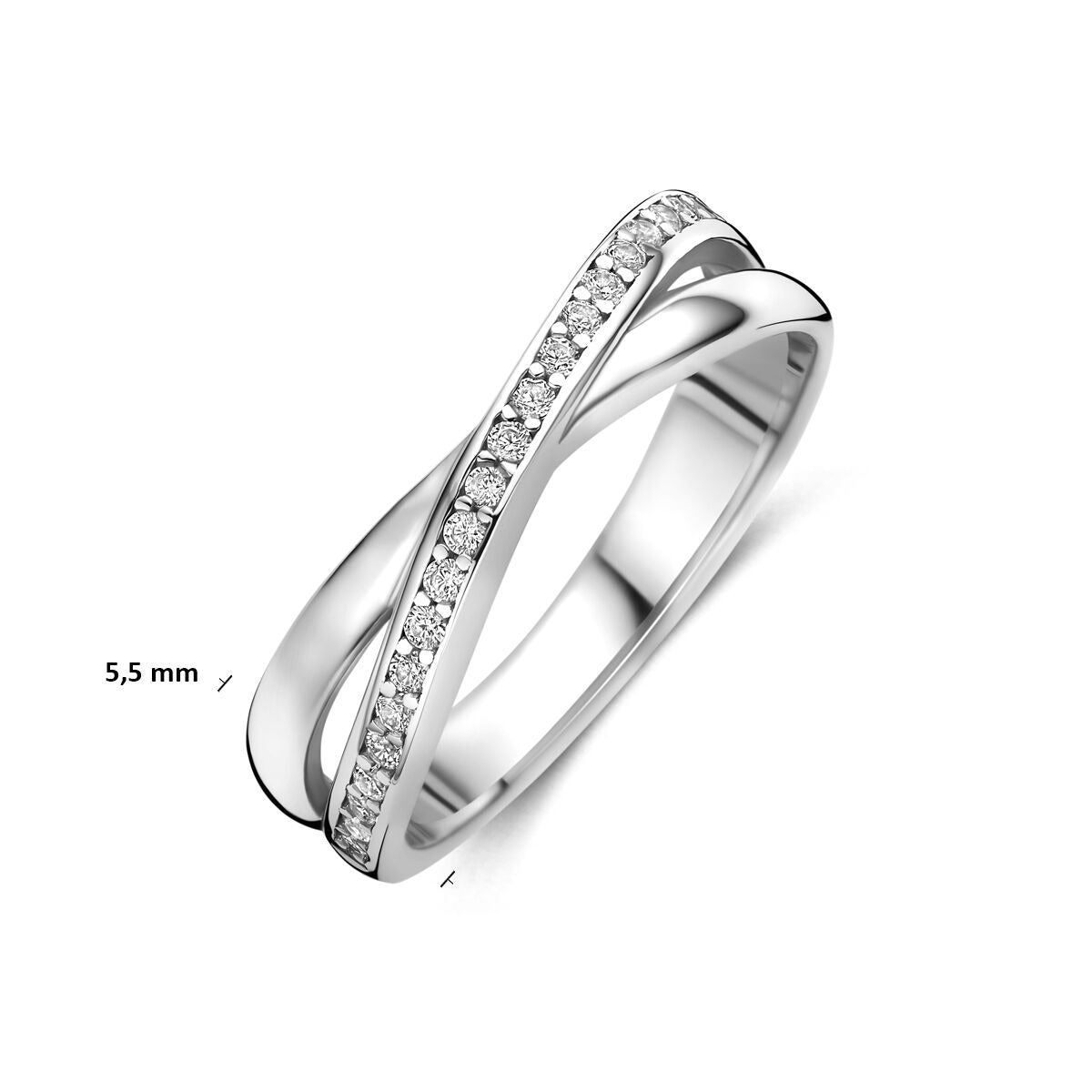 bague zircone argent rhodié