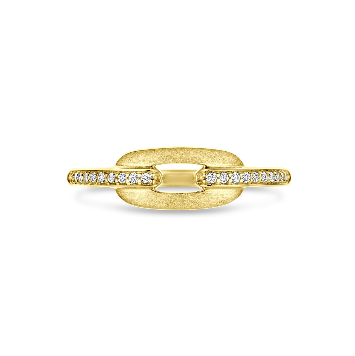 Bague pour femme en or jaune 14k avec diamant 0.08ct h si
