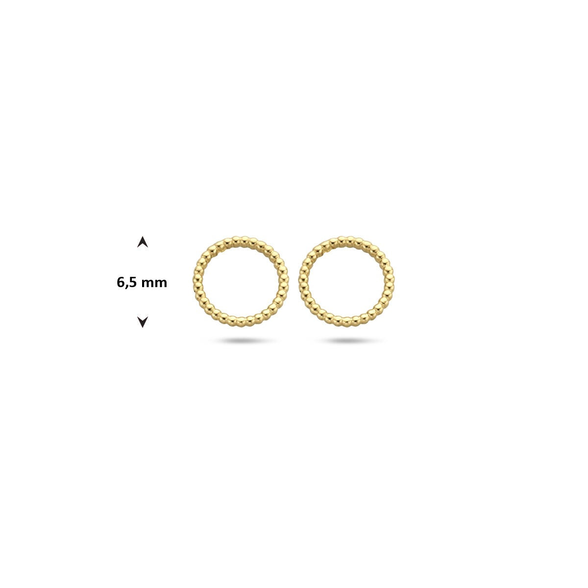 Puces d'oreilles en or avec cercle torsadé – 14k