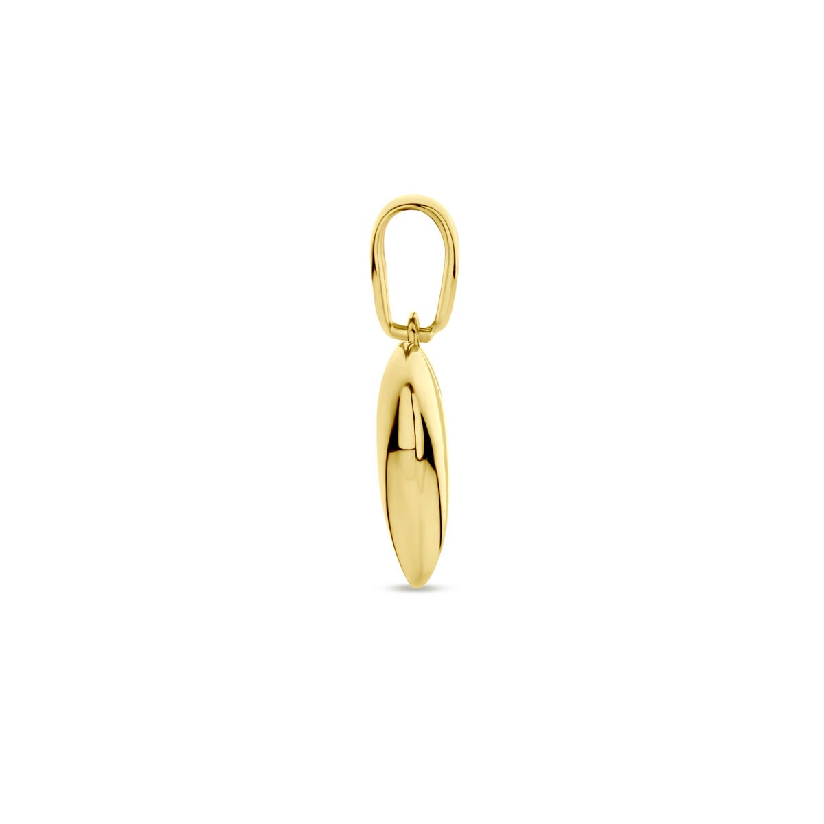 pendentif en or jaune en forme de cœur – symbole d'amour et d'élégance
