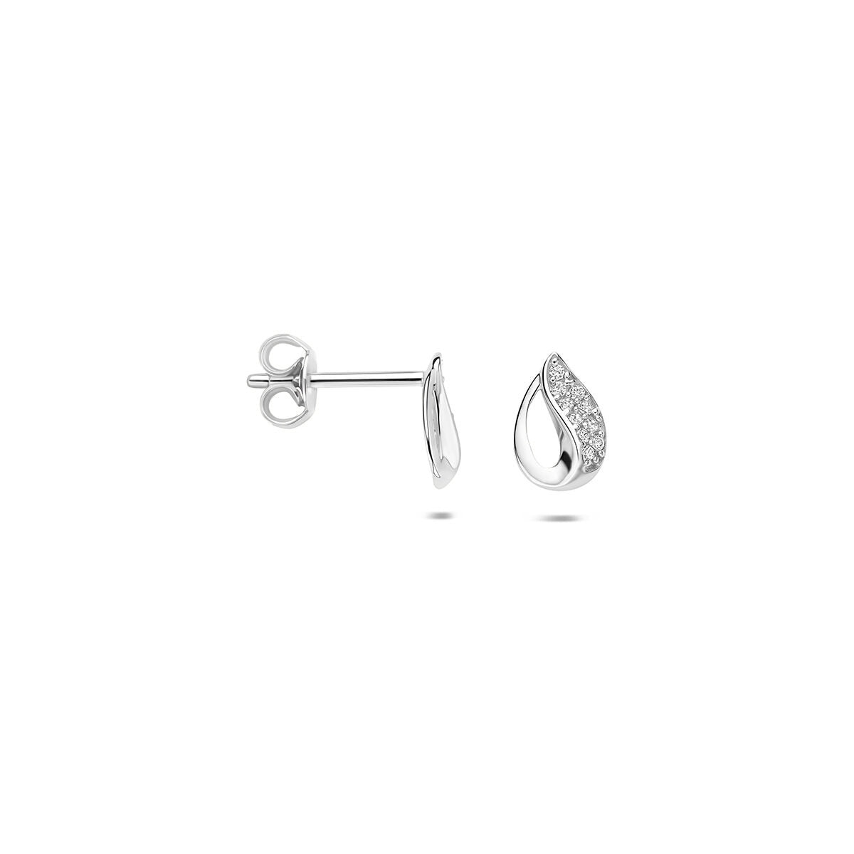 puces d'oreilles zircone 8,5 mm argent rhodié