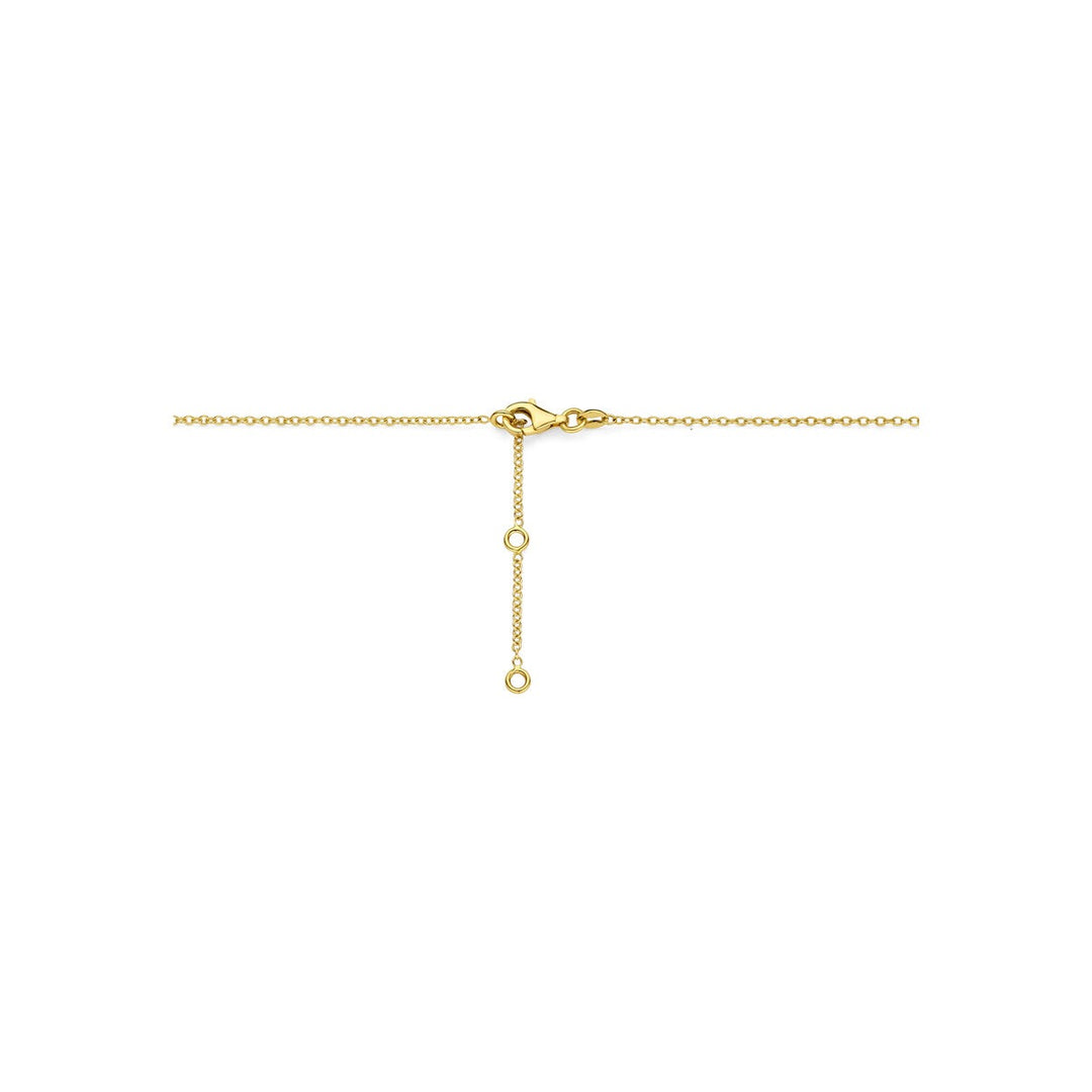 14k Geelgouden collier met bolletjes