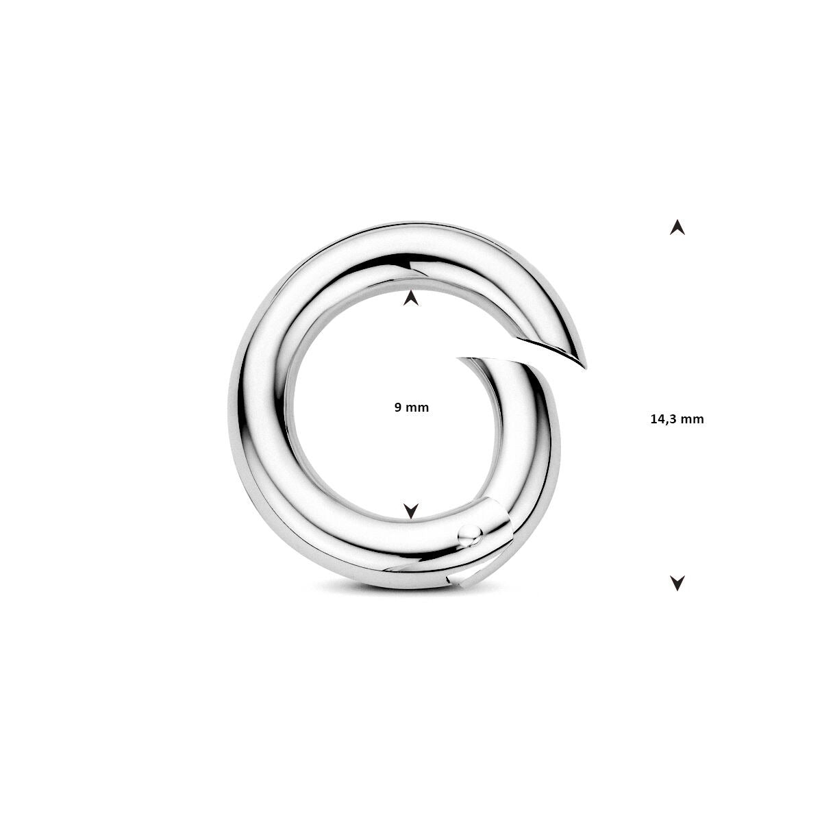 Connecteur en Argent Rhodié 925