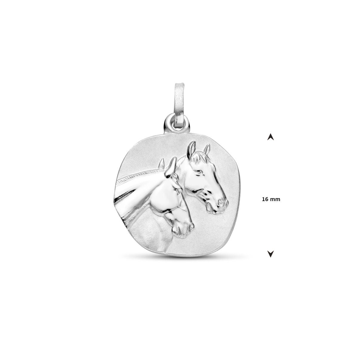 Pendentif en argent avec finition poli/mat – rhodié argent 925