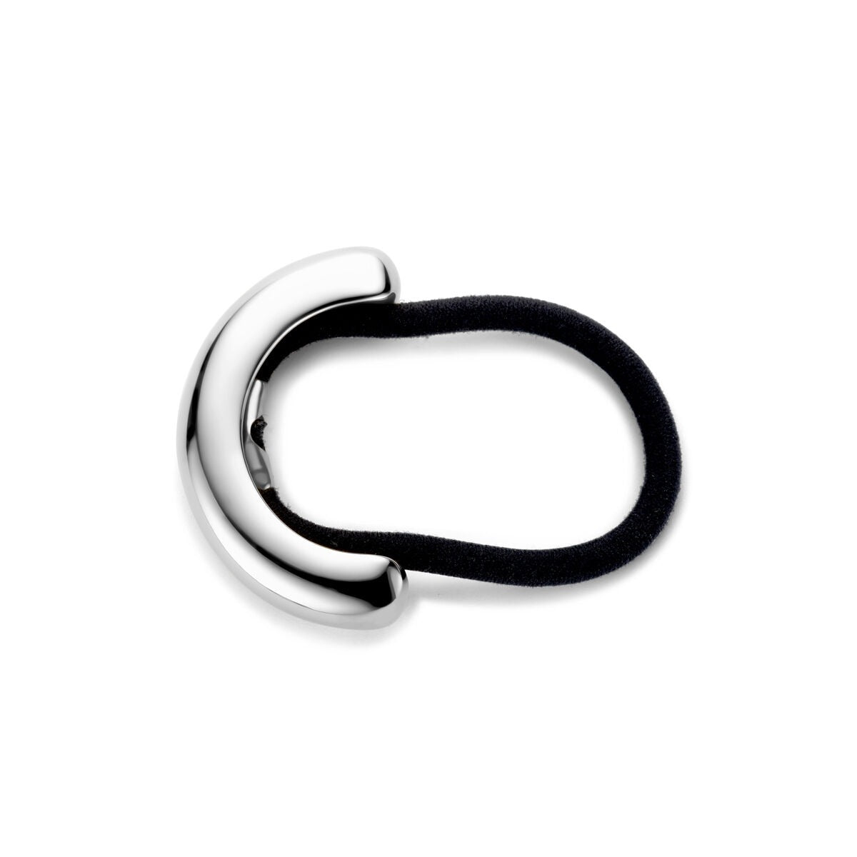Bracelet de cheveux en acier couleur argent - accessoire capillaire minimaliste