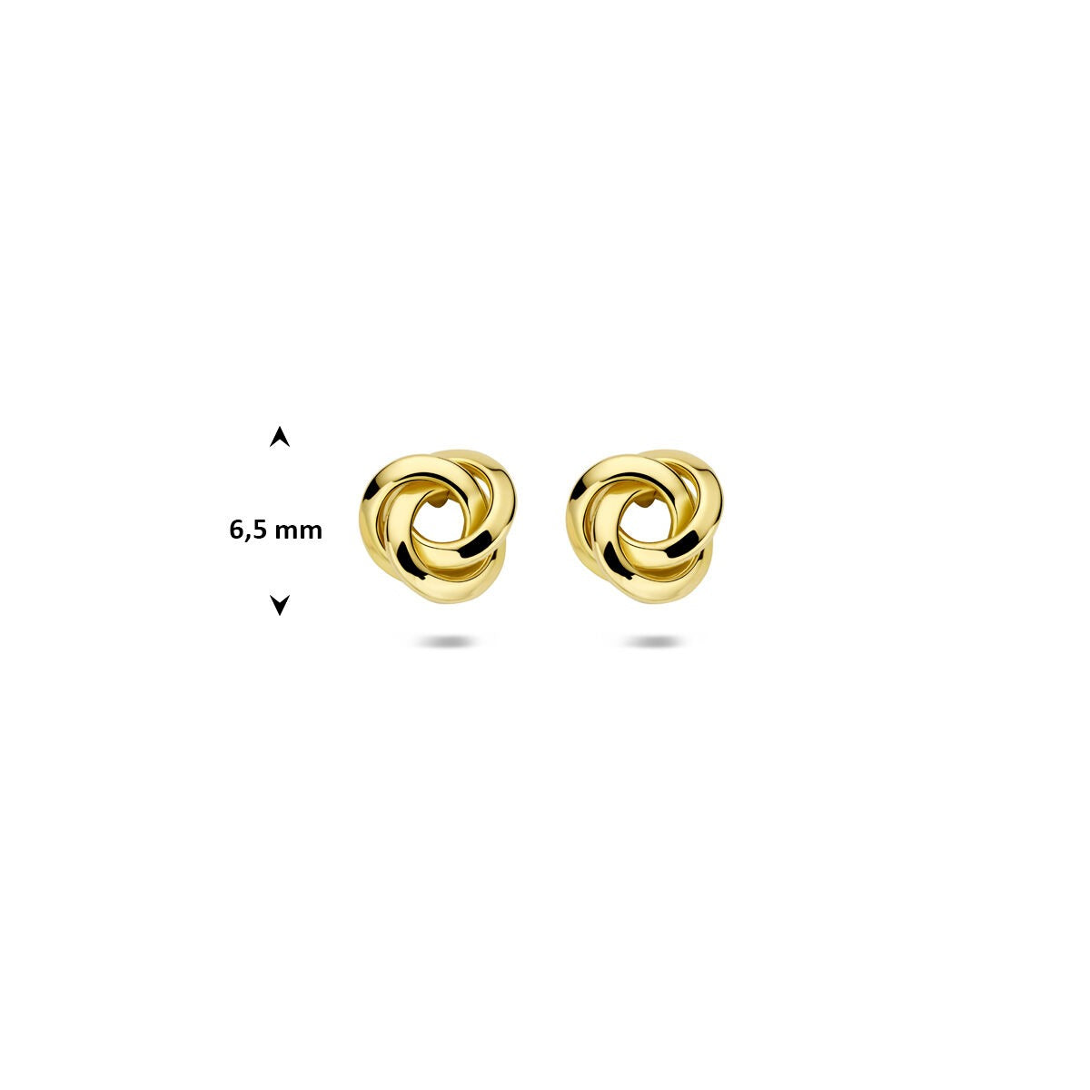Puces d'oreilles en or avec nœud – 14k