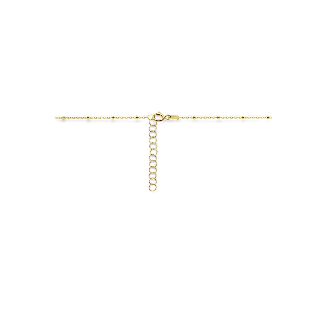 Collier en or jaune avec mailles à billes ancre