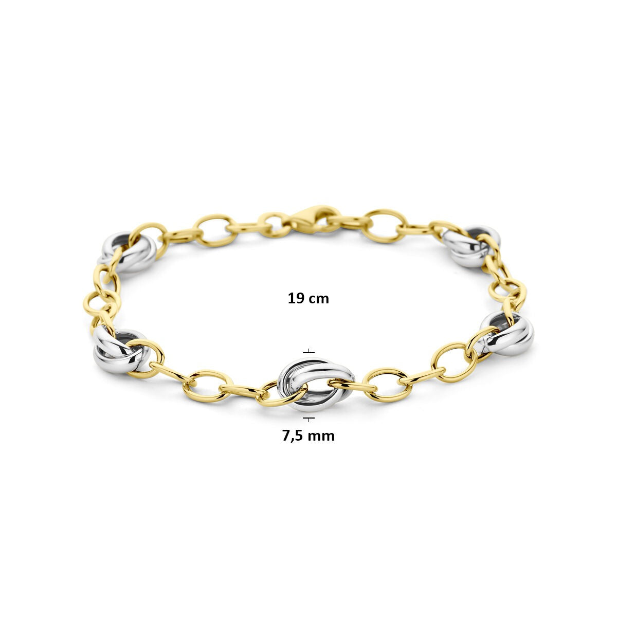 Bracelet en maille en or bicolore 14k