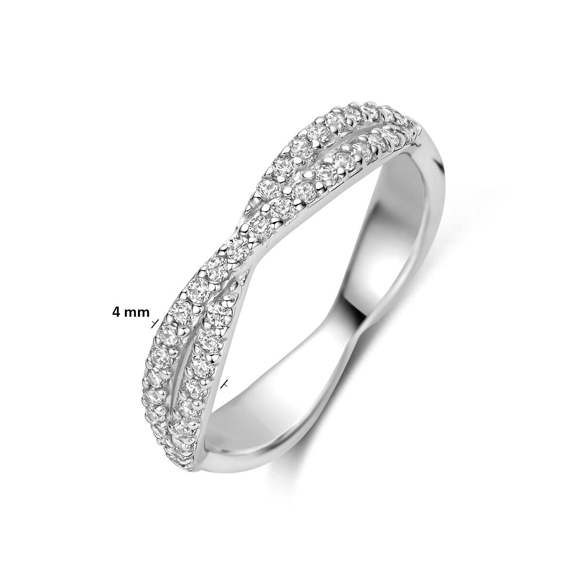 bague zircone argent rhodié