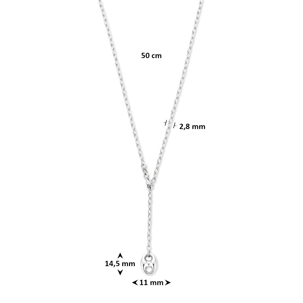 Collier en argent 925 avec pendentif grain de café