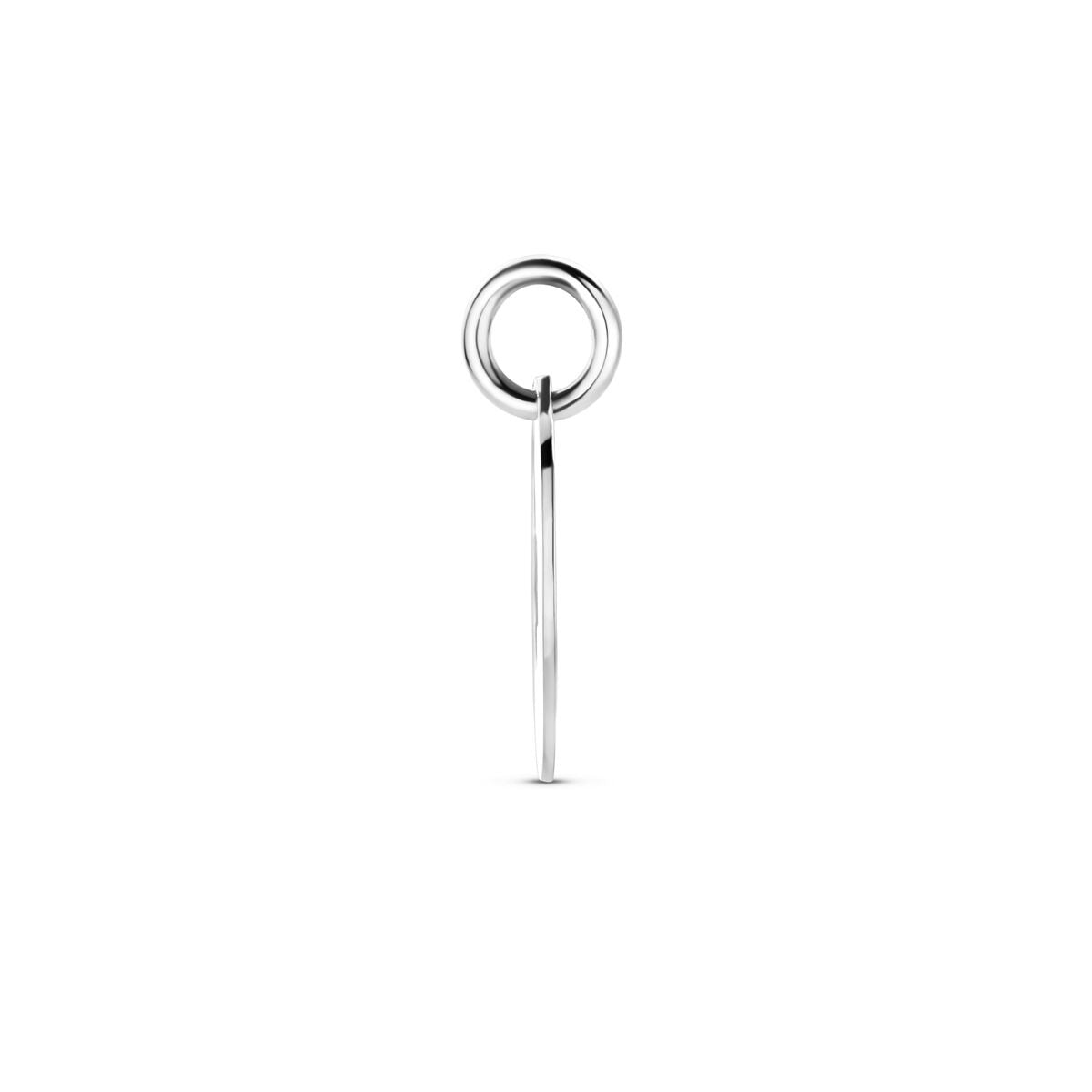 Pendentif rond en argent rhodié à graver 925