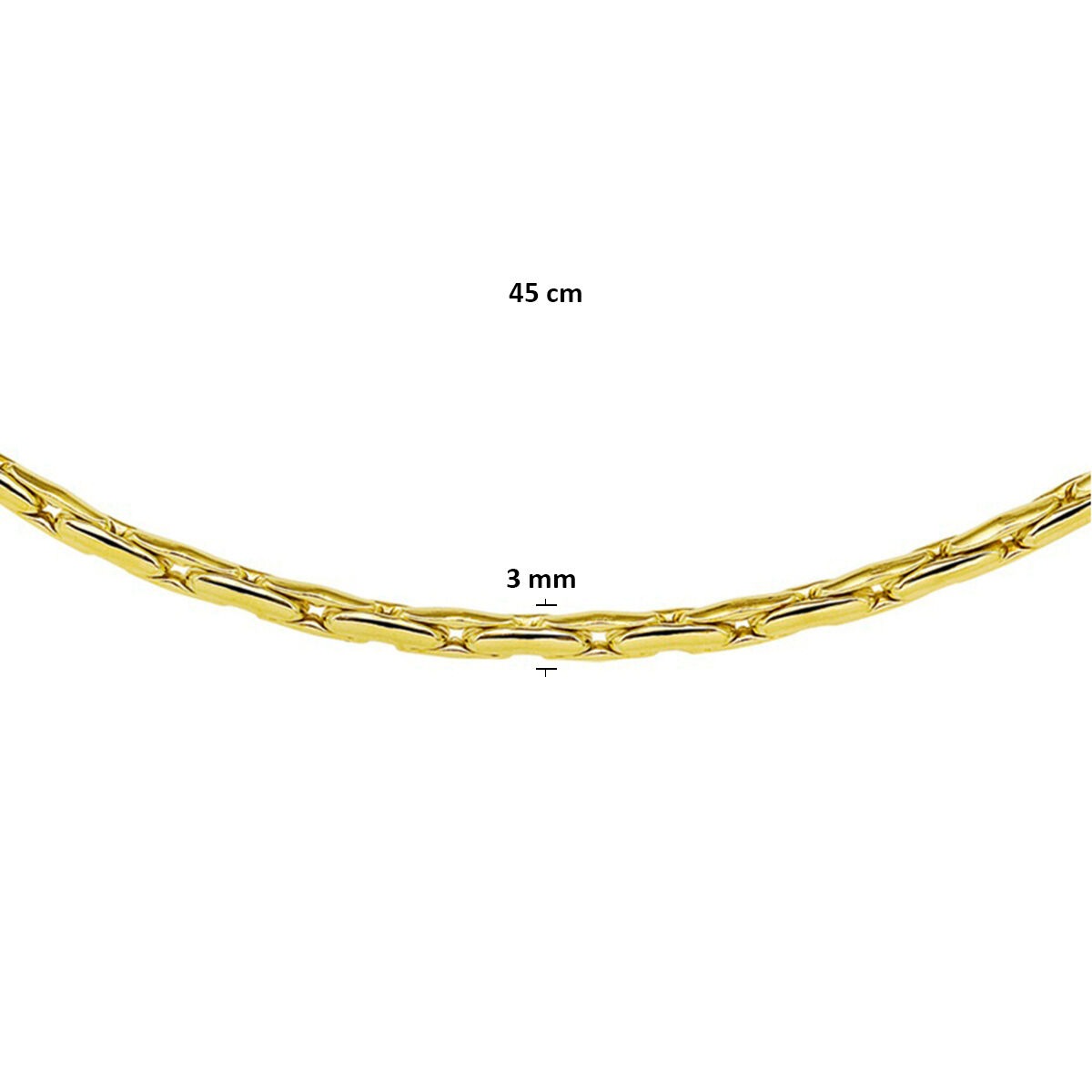 Collier Silgold Cardano en or jaune 9k