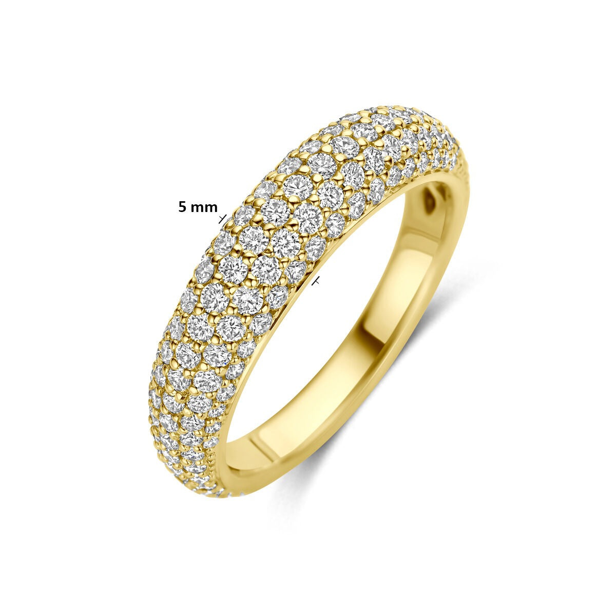 bague en or jaune 14k avec diamant