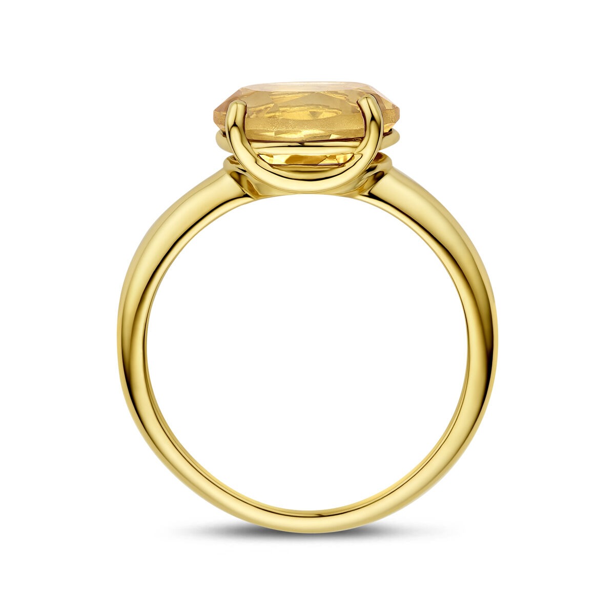 bague en or jaune avec citrine
