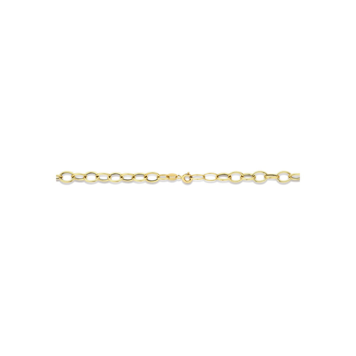 Collier en maille en or jaune 14k ancre