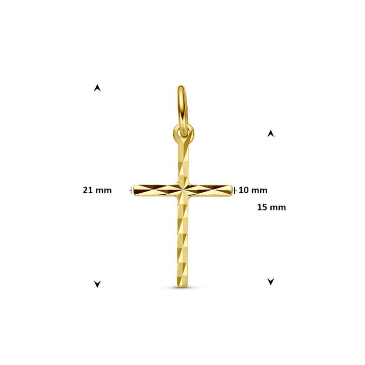 9k Geelgouden kruishanger