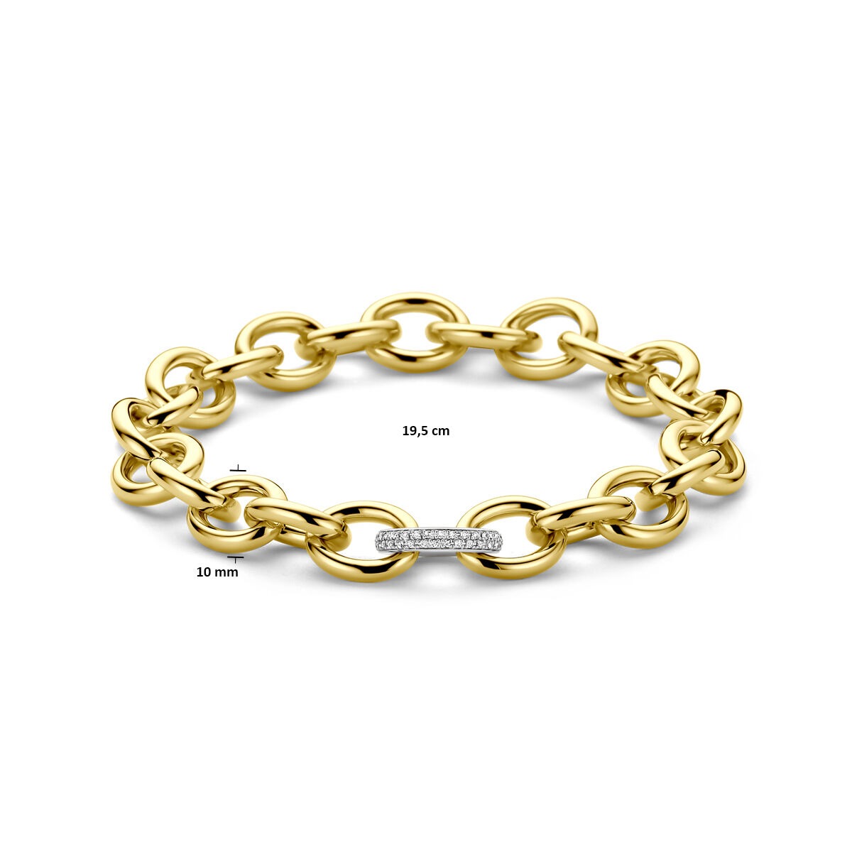 Bracelet en Or Jaune et Blanc 14k avec Diamant