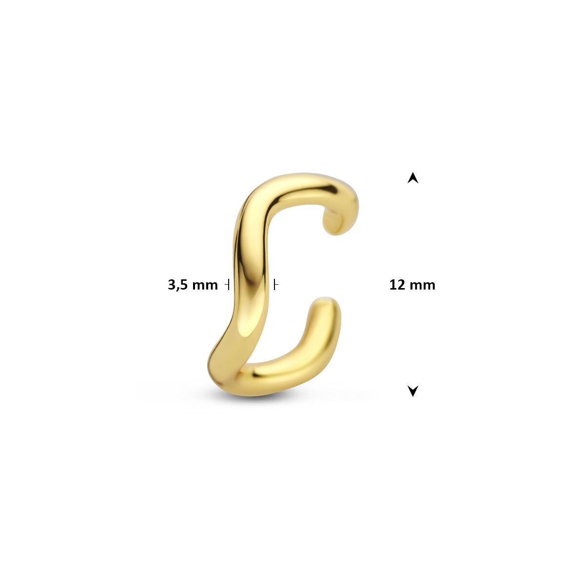 Ear cuff en argent plaqué or – accent doré minimaliste sans piercing
