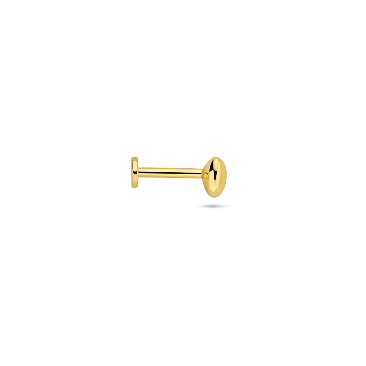 Piercing à dos plat plaqué or en argent – argent 925