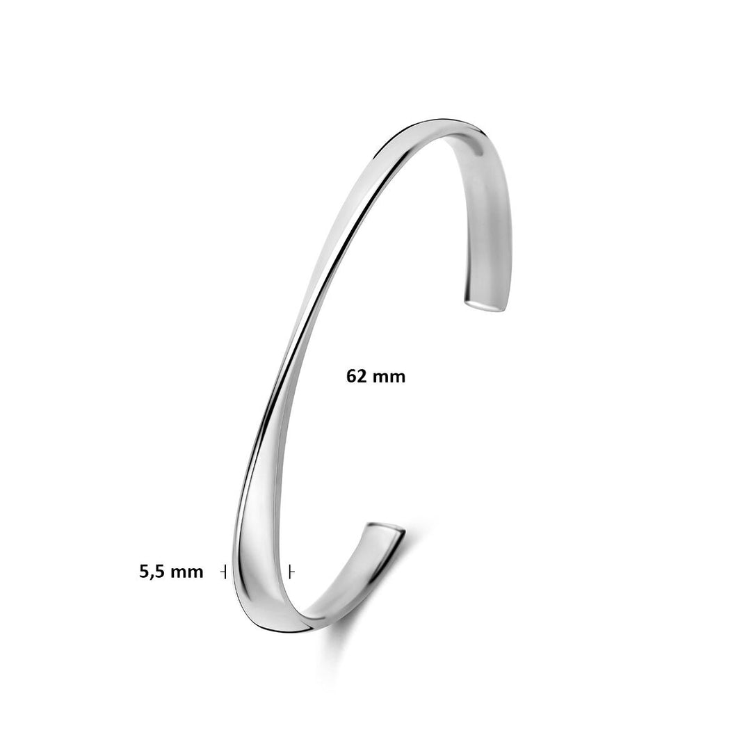 Gerhodineerde 925 zilveren spangarmband