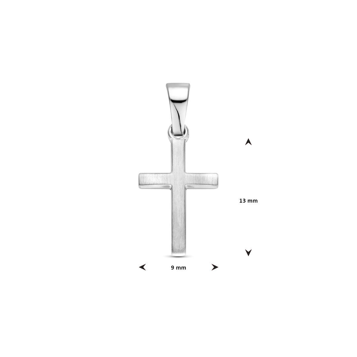Pendentif croix en argent – rhodié argent 925