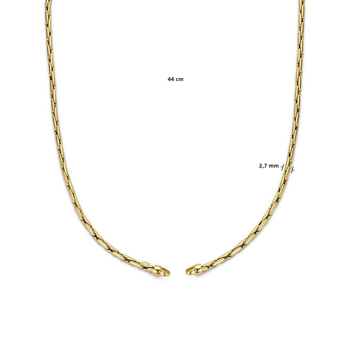 Collier en or jaune 14k sans fermoir