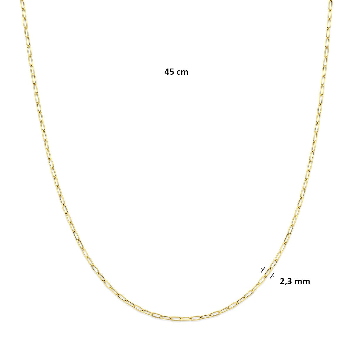collier en or jaune 14k avec maille d'ancre