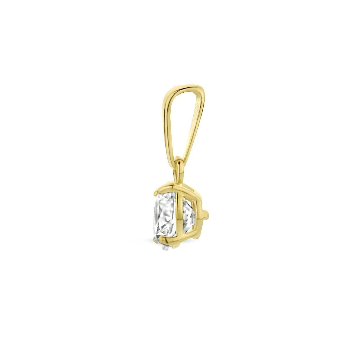 Pendentif en or avec zircone – or jaune 9k, taillé en brillant