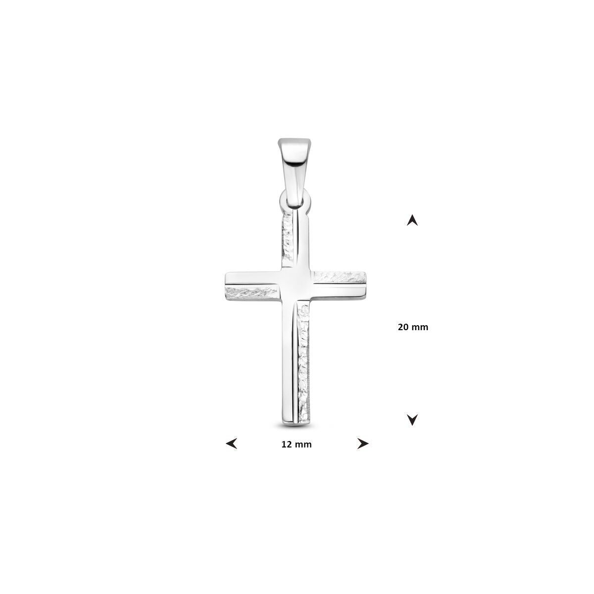 Pendentif croix en argent – rhodié argent 925