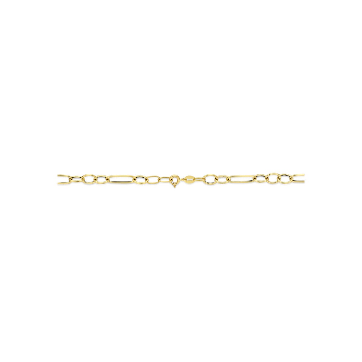 Collier en maille en or jaune 14k ancre