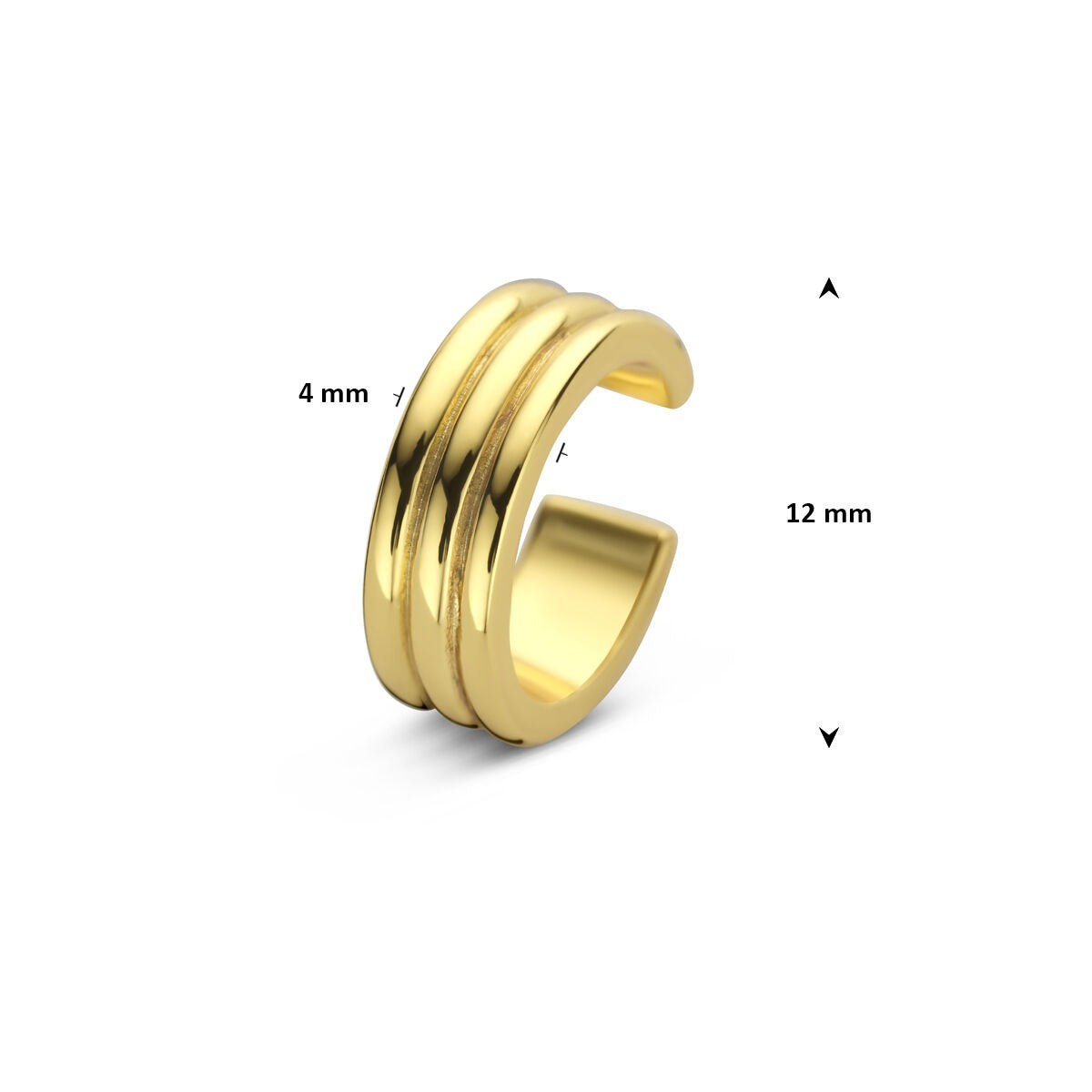Ear cuff en argent plaqué or – accent doré minimaliste sans trou