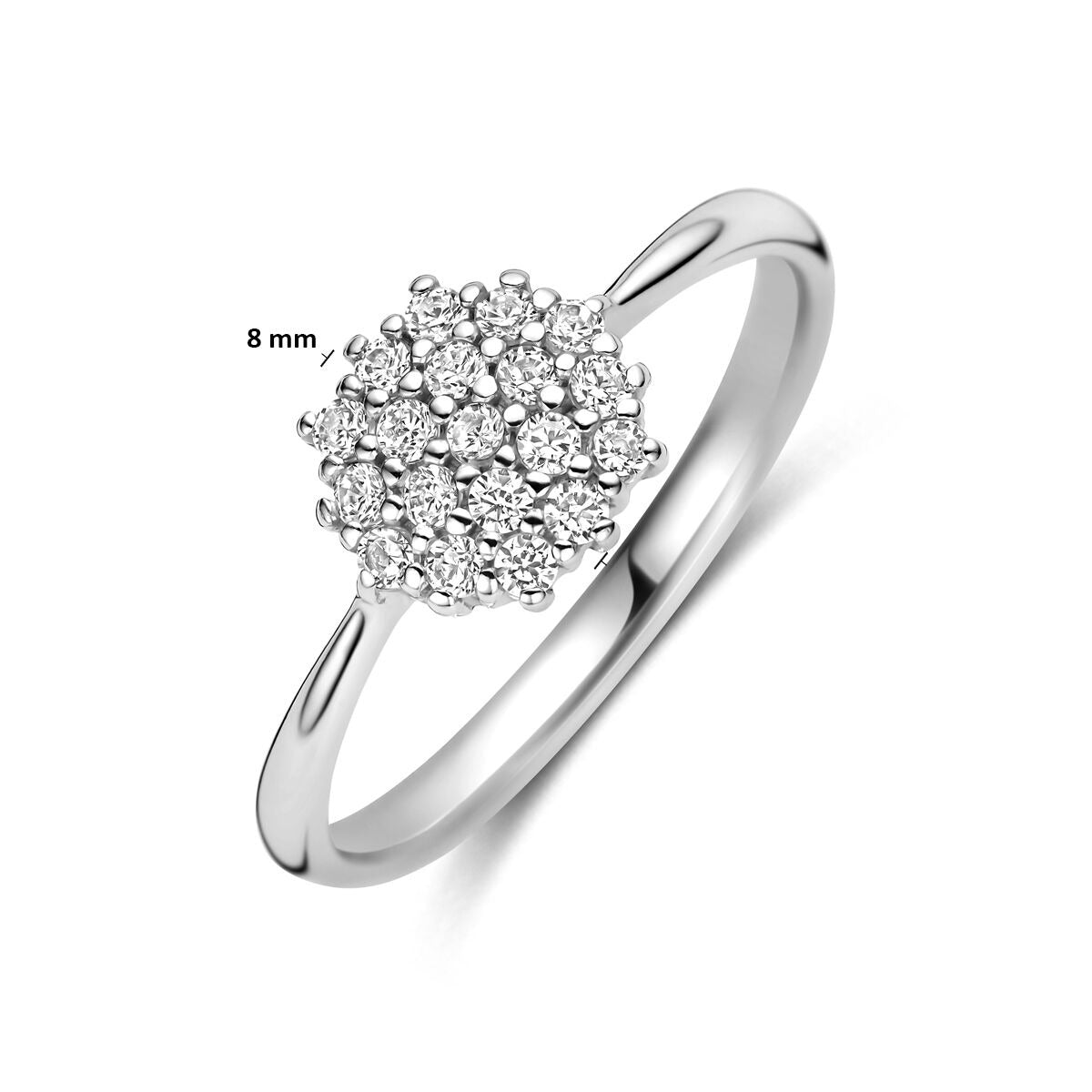 bague zircone argent rhodié