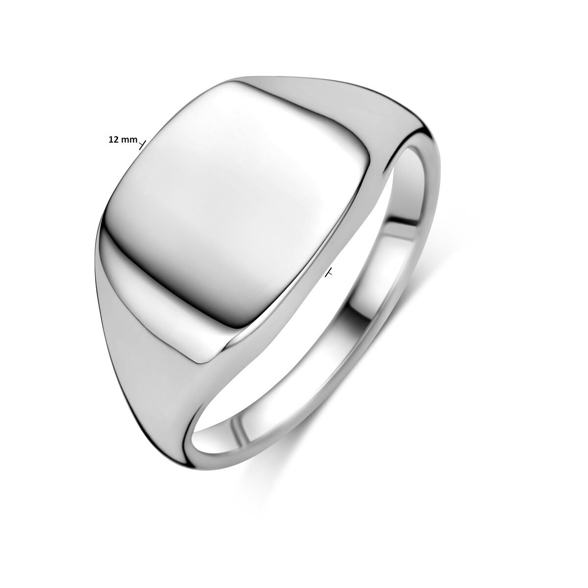 Bague en argent rhodié avec gravure 925