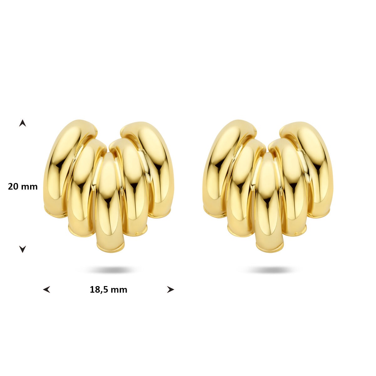 Créoles en or jaune 14k pour femme