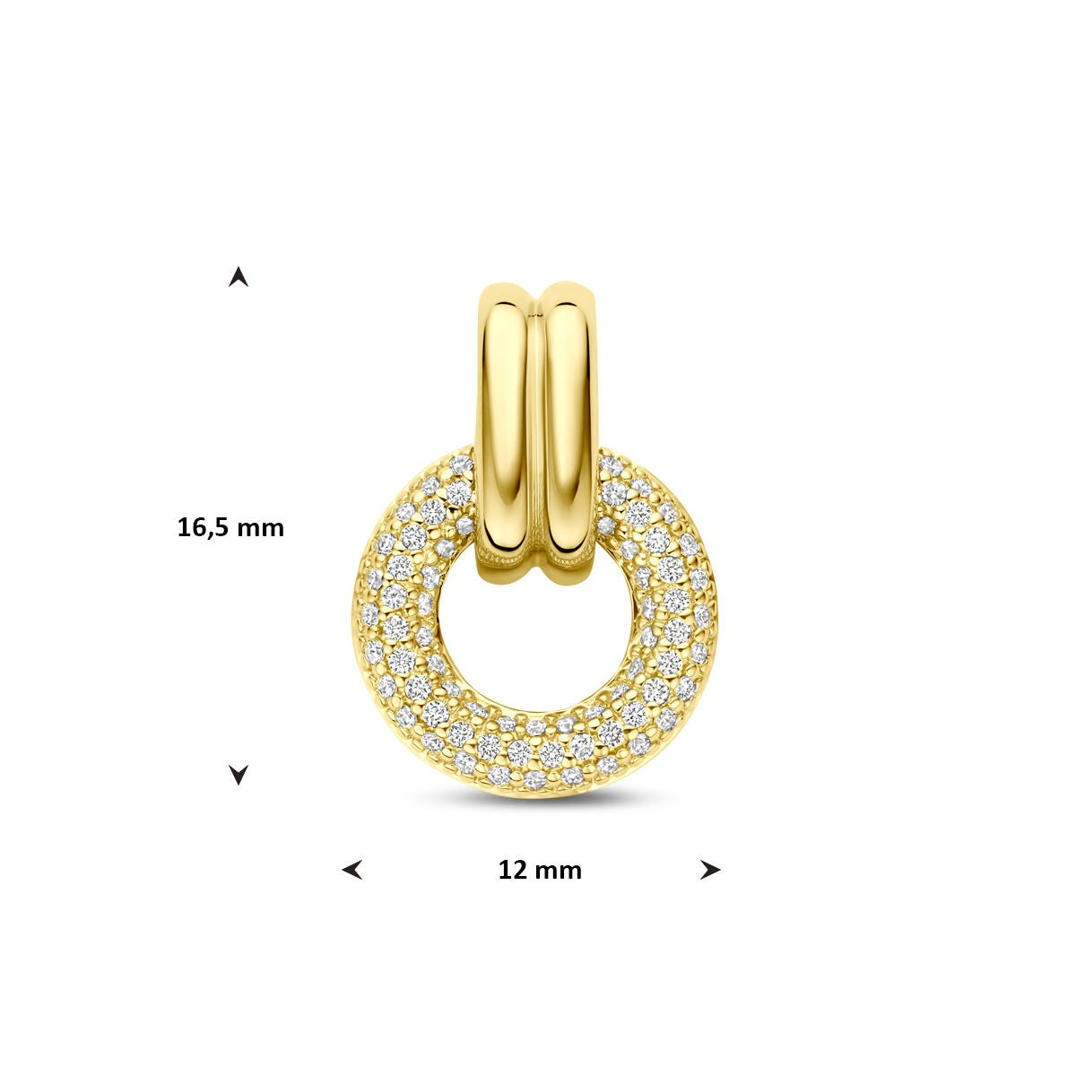 pendentif pour femme en or jaune avec diamant – 0.19ct