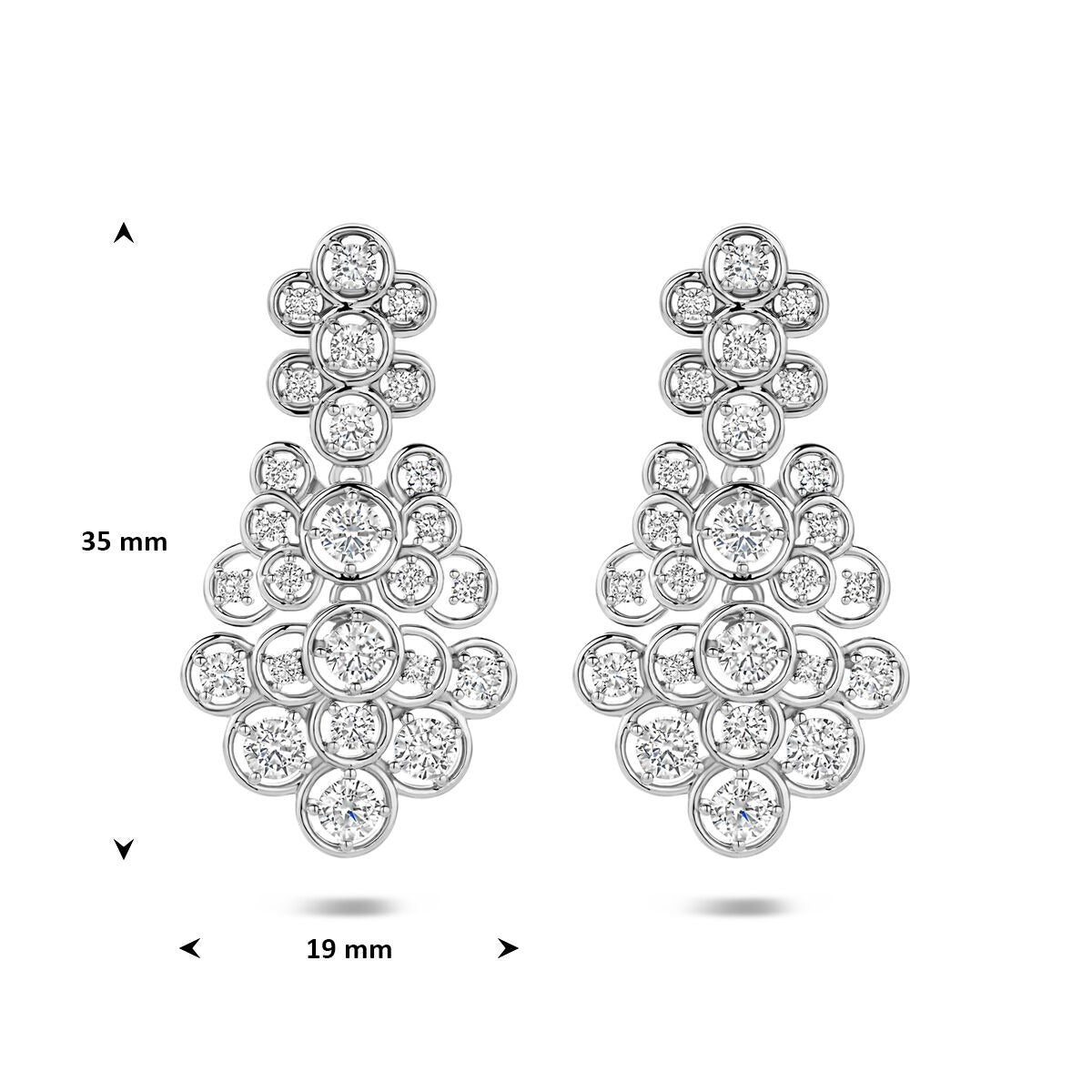 Boucles d'oreilles en argent 925 avec zircone