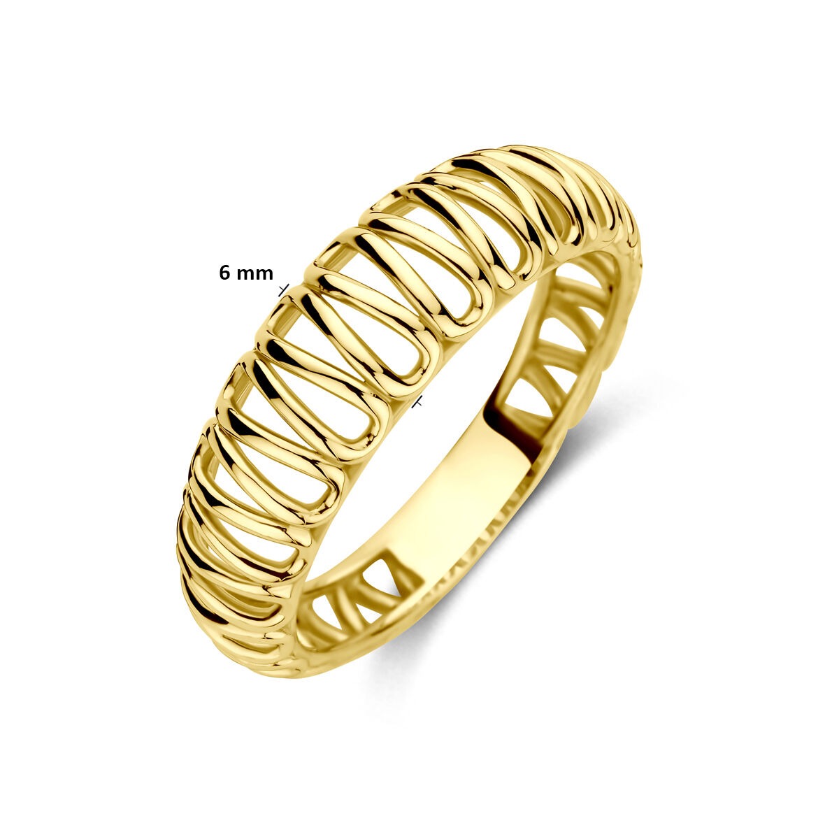 bague en or jaune 14k – 6mm de large