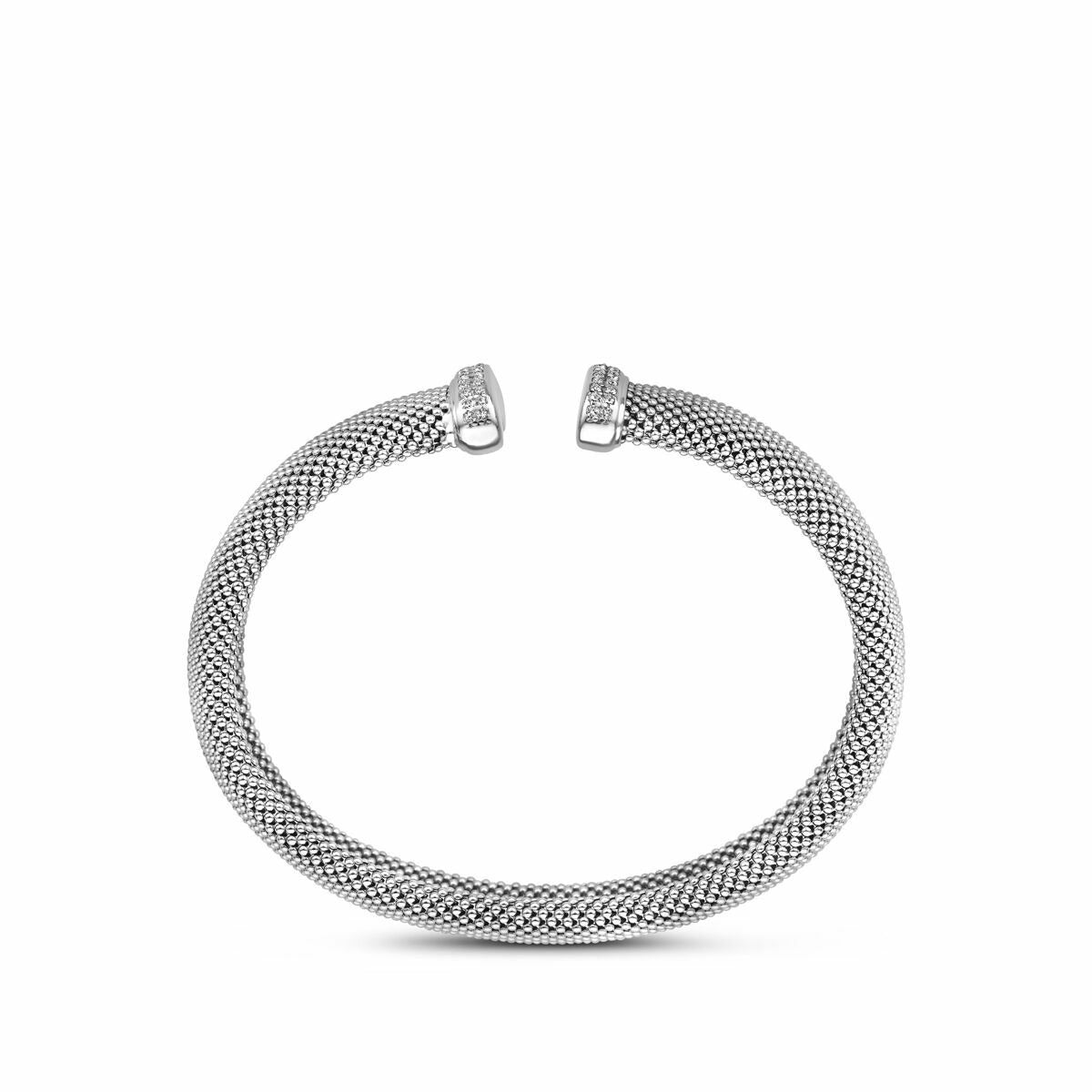 Bracelet pour femme en argent – bracelet rigide rhodié