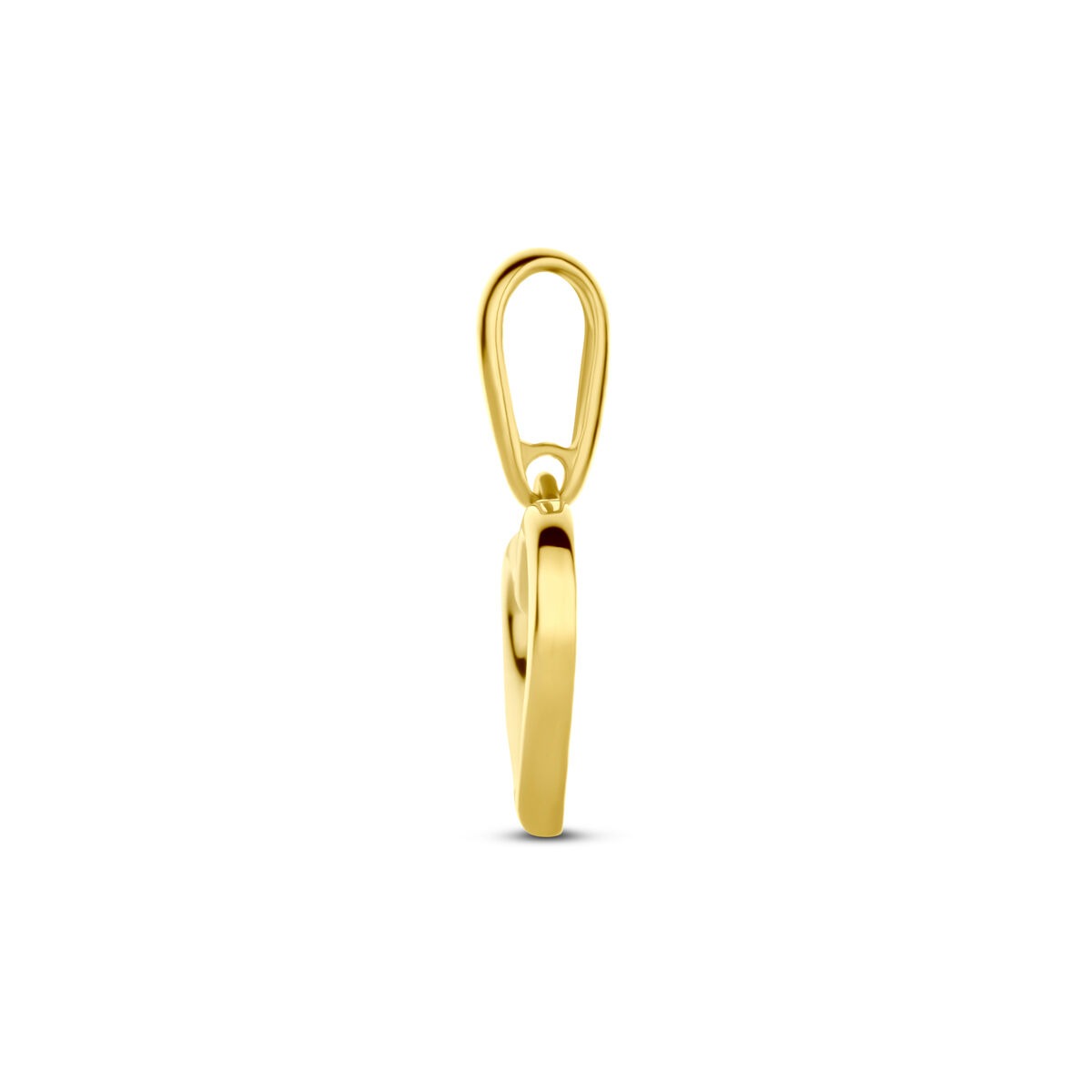 Pendentif en or jaune 14k en forme de cœur - Symbole d'amour