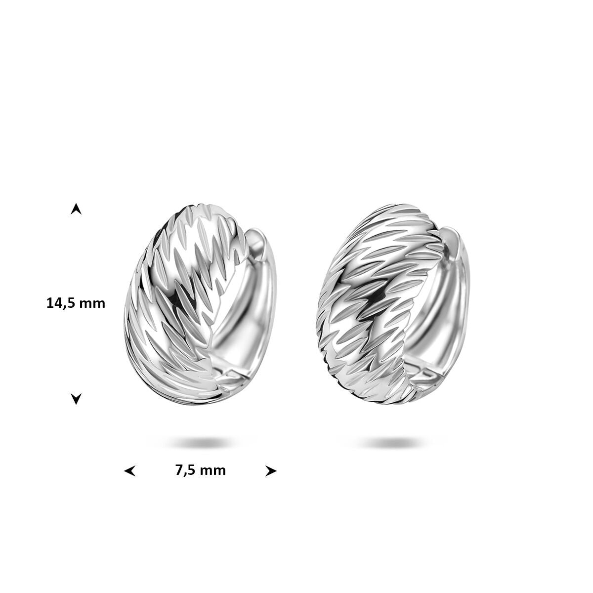Créoles rhodiées en argent 925