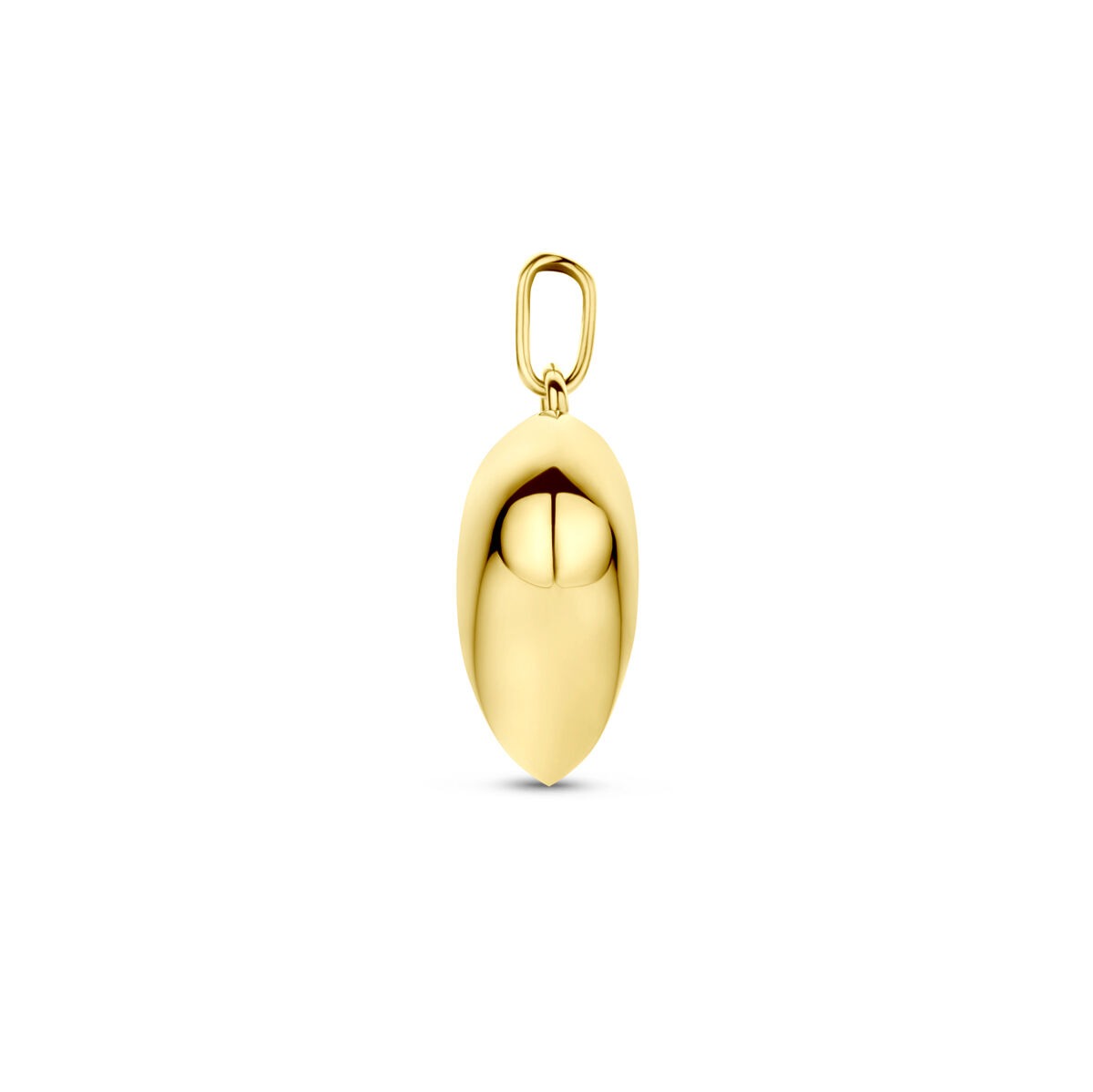 Pendentif en or jaune 14k en forme de cœur – 19.5mm de haut