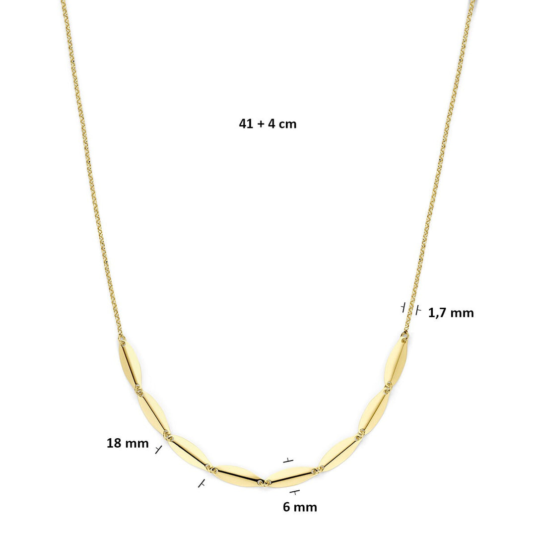 Verguld 925 zilveren collier